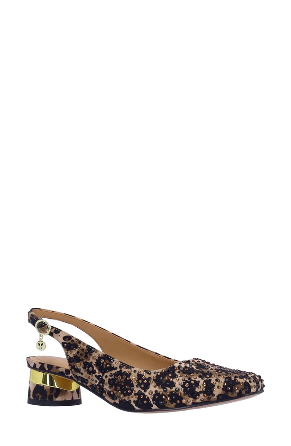 ジェイレニー レディース シューズ 踵 J. Rene Baline Slingback Pump Brown/ Black 黒いこと