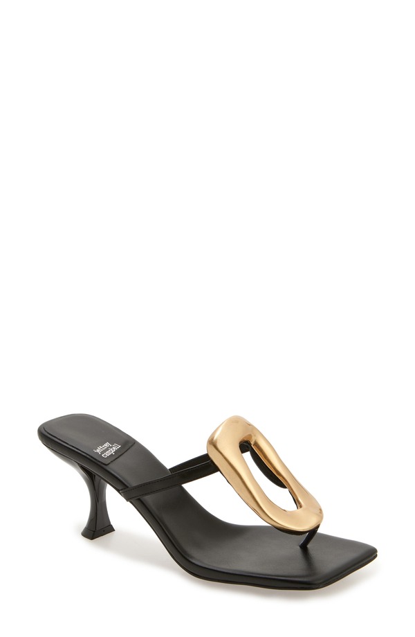 ジェフリー キャンベル レディース シューズ 踵 サンダル Jeffrey Campbellinq Up Sandal Black Gold 黒いこと