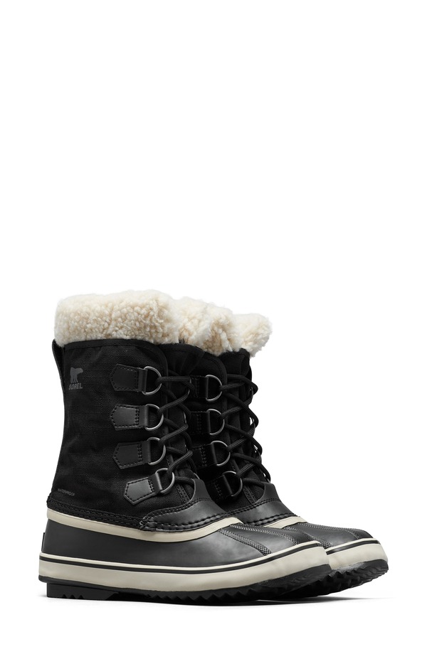ソレル レディース シューズ ブーツ・レインブーツ SOREL Winter Carnival Waterproof Boot Black/ Stone ブラック｜ReVida 店