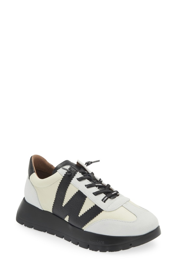 ワンダーズ レディース シューズ スリッポン・ローファー スニーカー Wonders Fashion Slip-On Sneaker White/ Off White/ Black Combo オフホワイト