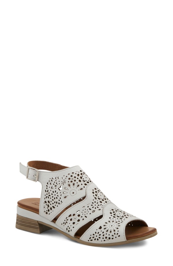 スプリングステップ レディース シューズ ヒール サンダル アンクル Spring Steplasmankle Strap Sandal White ホワイト