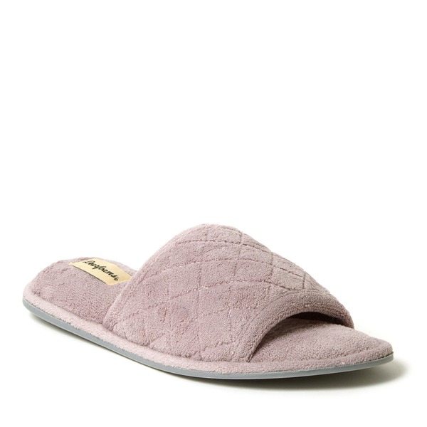 ディアフォームズ レディース シューズ サンダル キルティング パイル DEARFOAMS Beatrice Quilted Microfiber Terry Shower Slide Slipper Frosted Plum プラム