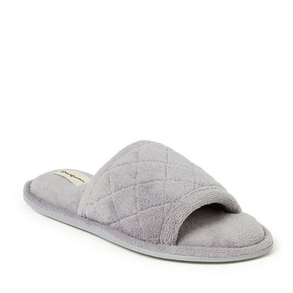 ディアフォームズ レディース シューズ サンダル キルティング パイル DEARFOAMS Beatrice Quilted Microfiber Terry Shower Slide Slipper Medium Grey グレー