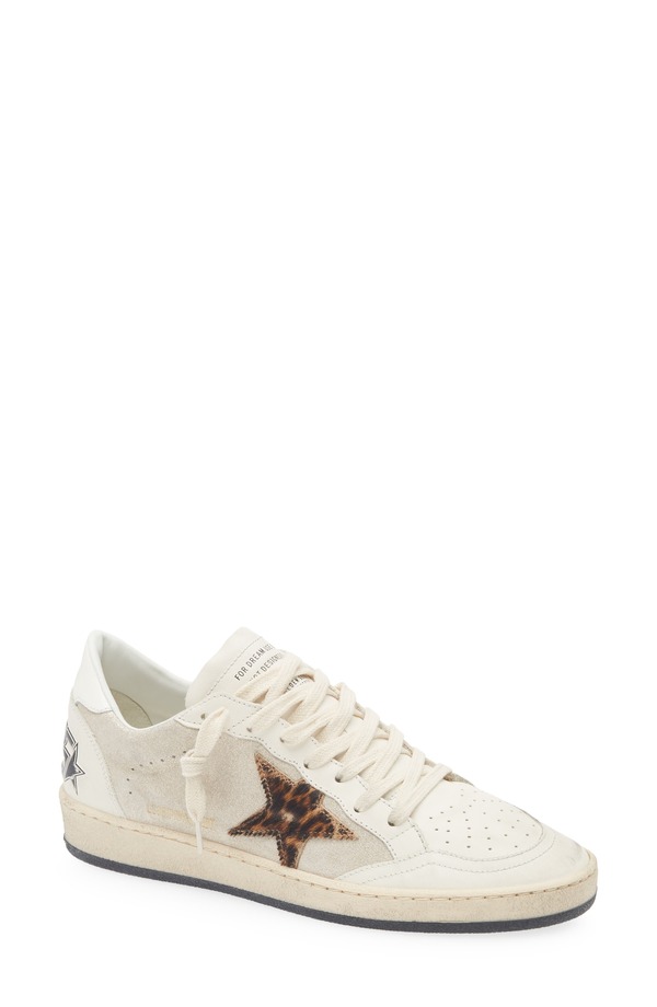ゴールデングース レディース シューズ スニーカー Golden Goose Ball Star Genuine Calf Hair Sneaker Platinum/ White/ Pony 白いこと