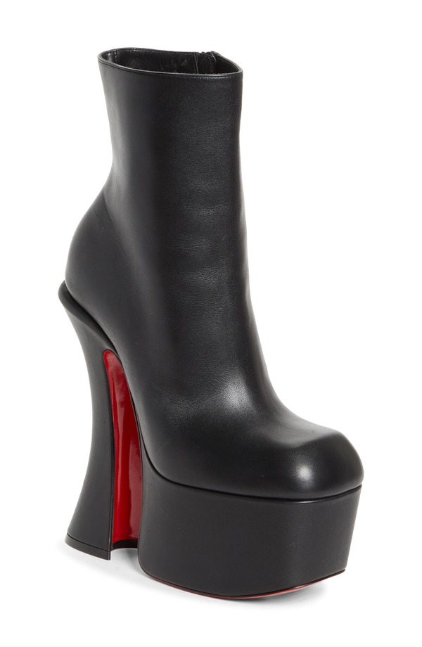 クリスチャン・ルブタン レディース シューズ ブーツ・レインブーツ プラットホーム Christian Louboutin Aquabootie Platform Bootie Black 黒いこと