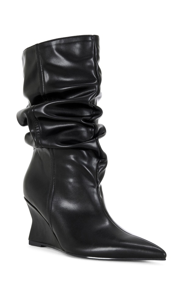 アザレア ワン レディース シューズ ブーツ・レインブーツ AZALEA WANG Asaf Slouch Shaft Bootie Black ブラック|ReVida 店