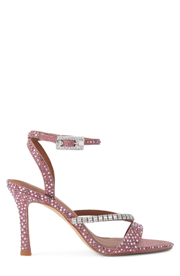 カートジェイガーロンドン レディース シューズ ヒール サンダル アンクル Kurt Geiger London Crystal Ankle Strap Sandal Pink ピンク