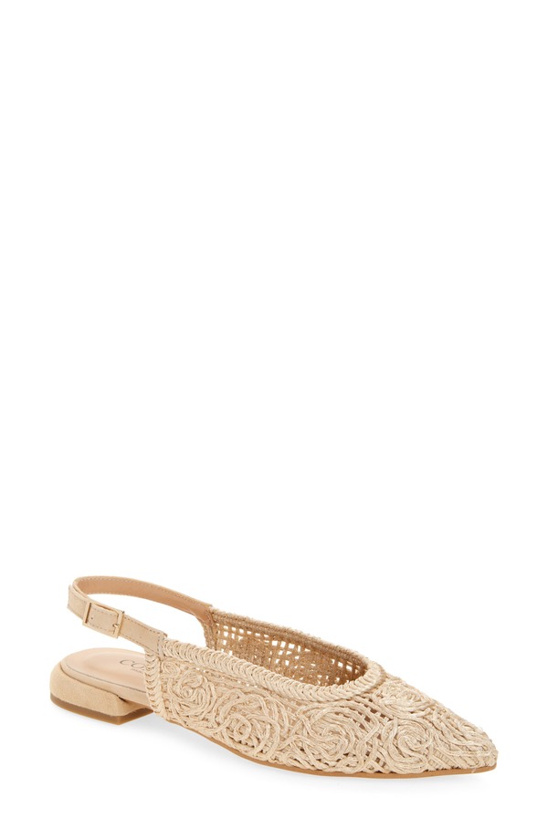 コルダーニ レディース シューズ パンプス Cordanika Slingback Woven Raffia Flat Beige ベージュ