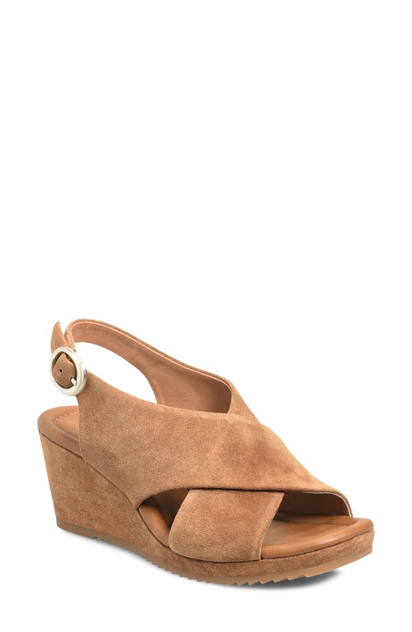 エスエフエフティ レディース シューズ ヒール プラットフォーム サンダル Sfft Isabeth Slingback Platform Wedge Sandal Saddle｜ReVida 店