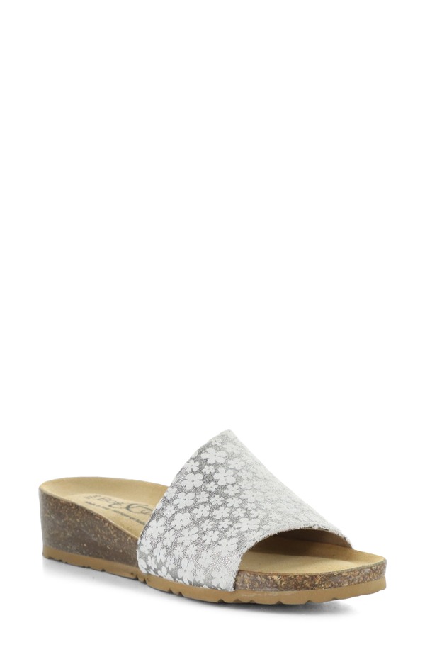 ボスアンドコー レディース シューズ ヒール サンダル Bos. & Co. Lux Slide Sandal Silver/ White ホワイト 31,070円
