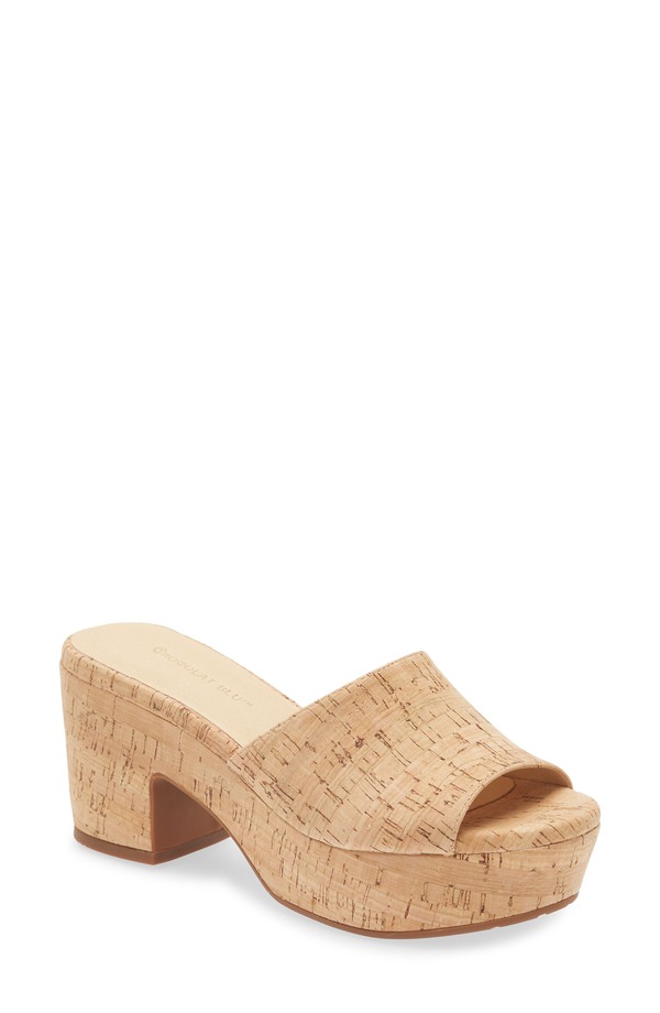 ショコラブルー レディース シューズ ヒール プラットフォーム サンダル Chocolat Blu Golden Platform Sandal Cork