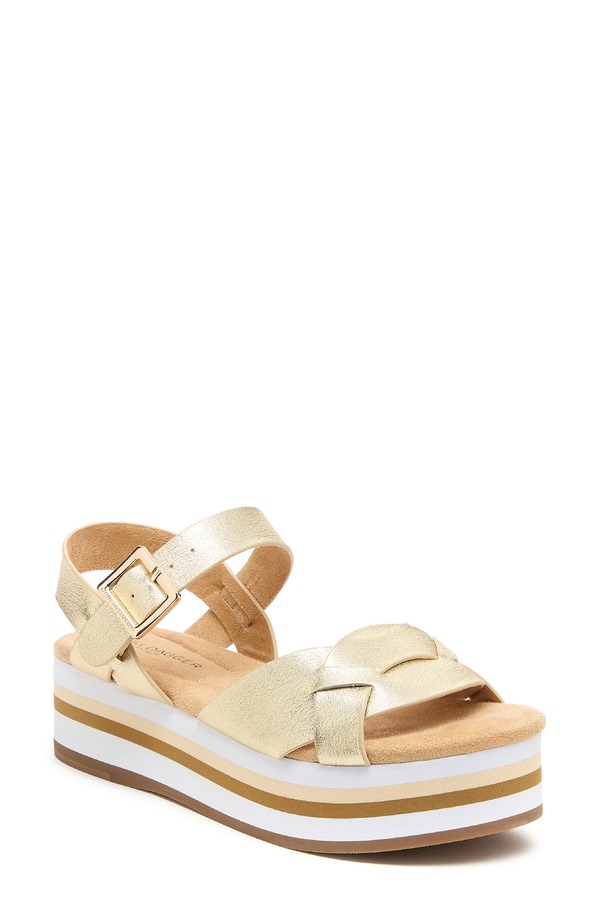 ケルシーダッガー レディース シューズ サンダル プラットフォーム Kelsi Dagger Brooklyn Breeze Platform Sandalight Gold ゴールド｜ReVida 店