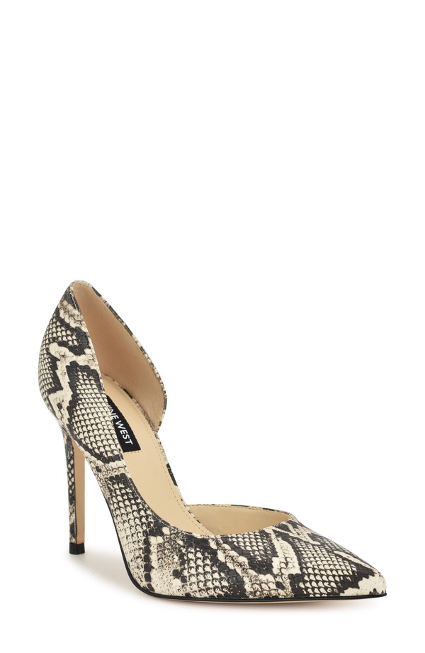 ナインウェスト レディース シューズ 踵 Nine West Folowe Half d\u0027Orsay Pointed Toe Pump Light Gray 051 薄墨色