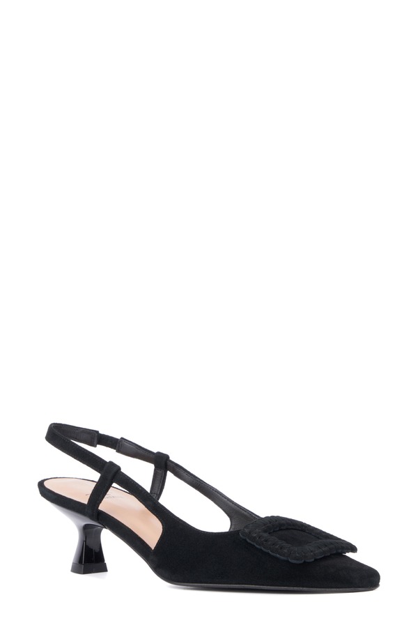 アクアタリア レディース シューズ 踵 Aquataliarabella Kitten Heel Weatherproof Slingback Pump Black 黒いこと