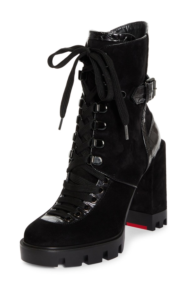 クリスチャン・ルブタン レディース シューズ ブーツ・レインブーツ Christian Louboutin Macademia Bootie Black 黒いこと