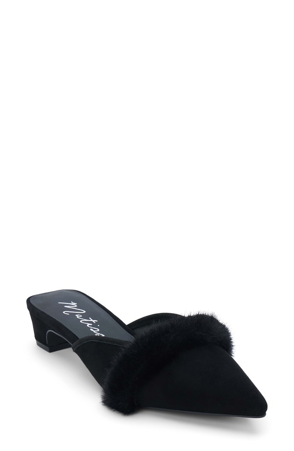 マチス レディース シューズ サンダル Matisse Kellan Pointed Toe Mule Black Suede 黒いこと サンダル-コンフォートサンダル
