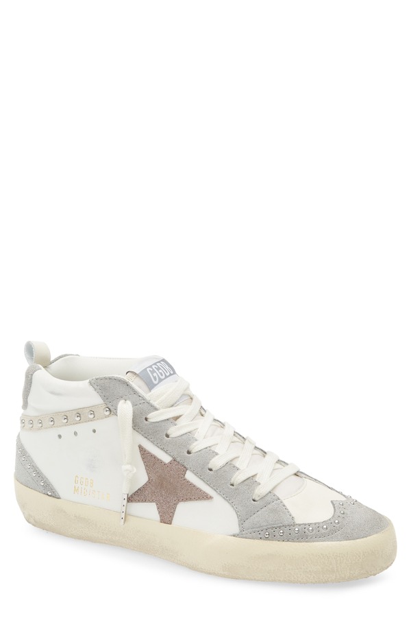 ゴールデングース レディース シューズ スニーカー Golden Goose Mid Star Sneaker White/ Silver Sconce/ Brown 白いこと