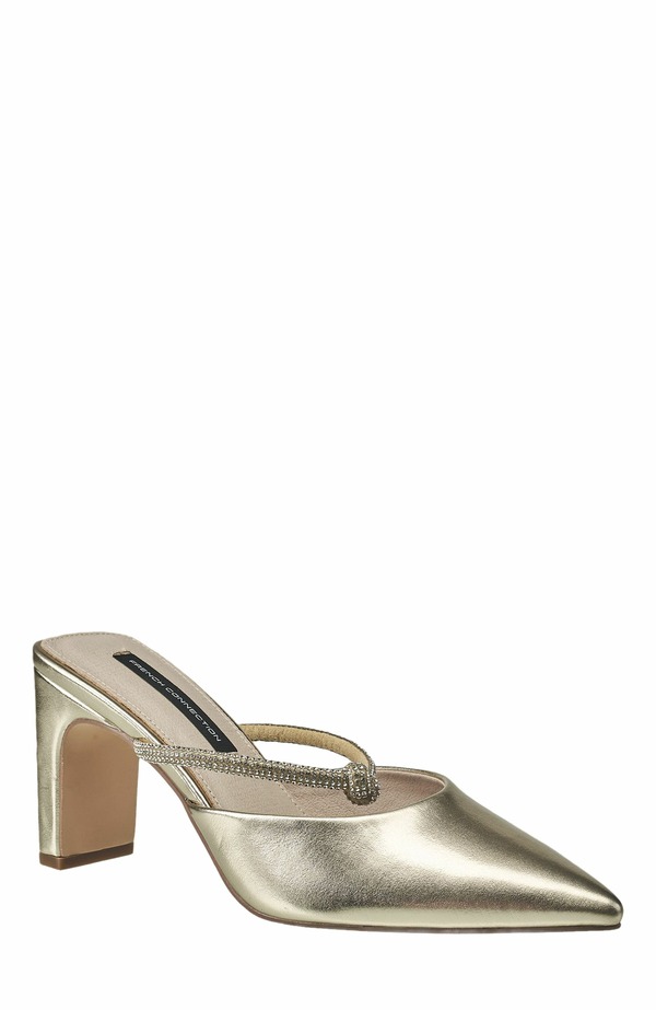 フレンチコネクション レディース シューズ 踵 French Connection Fichi Front Knot Heel Gold ゴールド