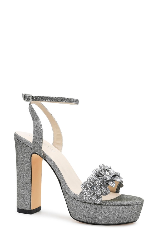 タッチアップ レディース シューズ 踵 プラットホーム サンダル アンクル Touch Ups Lily Ankle Straplatform Sandal Pewter ピューター