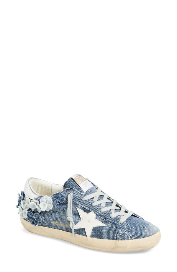 ゴールデングース レディース シューズ スニーカー Golden Goose Super-Star Privatedition Sneaker Denim/ White/ Silver 白いこと