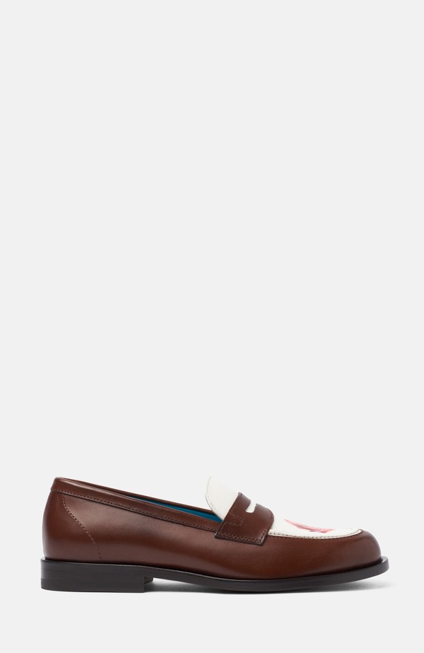 スカロッソ レディース シューズ スリッポン・ローファー SCAROSSO Trumpet for Her Loafers Eyes \u0026 Roses Brown - Calf 赤銅色