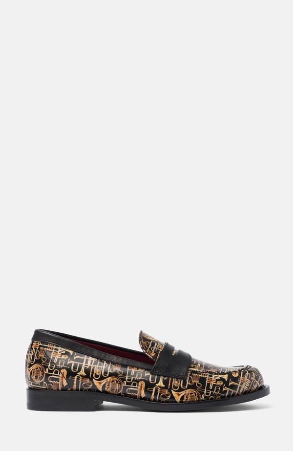 スカロッソ レディース シューズ スリッポン・ローファー SCAROSSO Trumpet for Her Loafers Trumpet Black - Calf 黒いこと