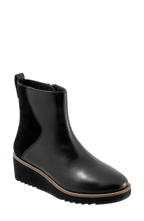 トロッターズ レディース シューズ ブーツ・レインブーツ プラットフォーム Trotters Wynona Platform Wedge Bootie Black ブラック|ReVida 店