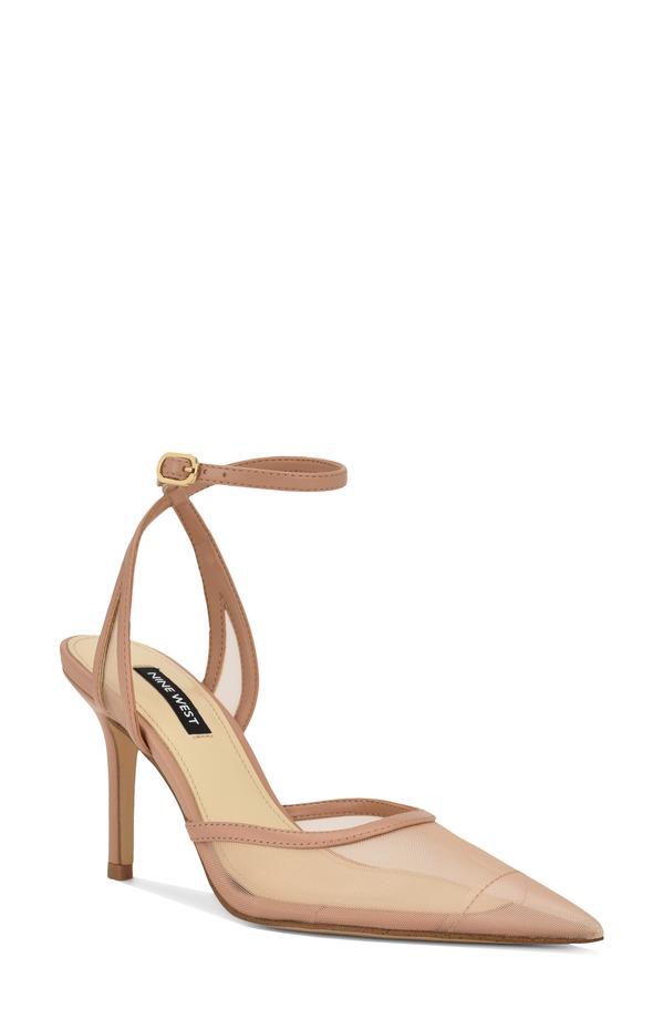 ナインウェスト レディース シューズ 踵 アンクル Nine West Gulliankle Strapump Light Natural