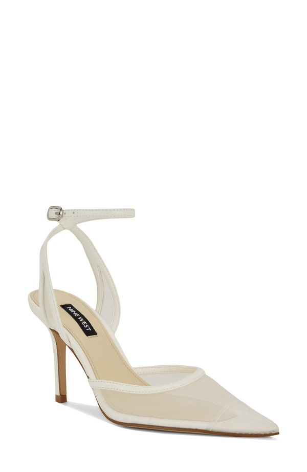 ナインウェスト レディース シューズ 踵 アンクル Nine West Gulliankle Strapump White 白いこと