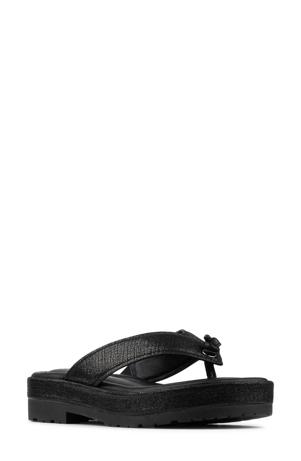 ドナルドプリネール レディース シューズ サンダル プラットフォーム Donald Pliner Samiya Platform Flip Flop Black ブラック|ReVida 店