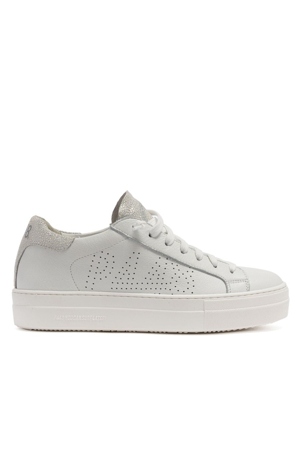 ピーフォーフォーエイト レディース シューズ スニーカー プラットホーム P448 Thea Platform Sneaker White/Metallic 白いこと レディース靴-スニーカー-靴
