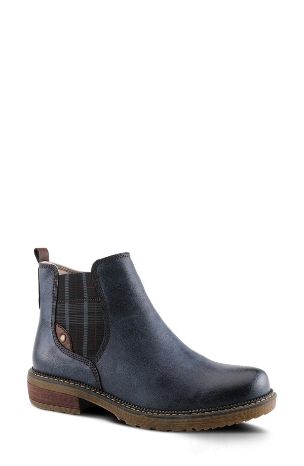 三春足つき レディース シューズ ブーツ・レインブーツ チェルシーブーツ チェルシー Spring Step Nonia Wateresistant Chelsea Boot Navy 米国海軍