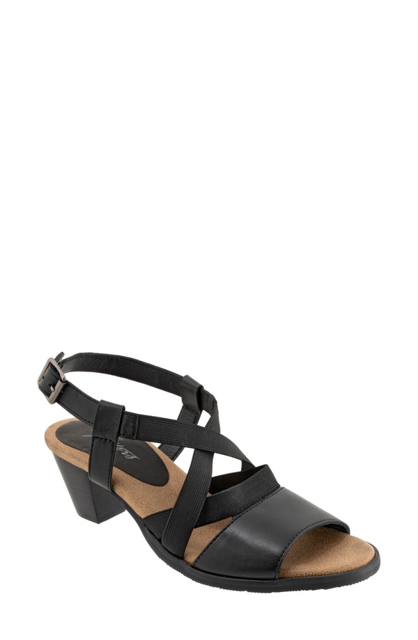 トロッターズ レディース シューズ 踵 サンダル アンクル Trotters Meadow Ankle Strap Sandal Black 黒いこと