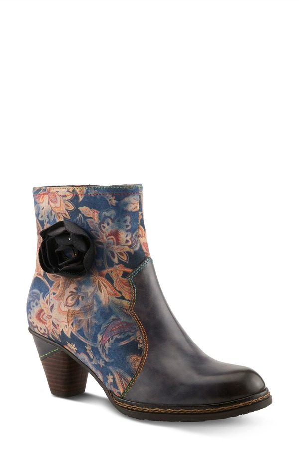 スプリングステップ レディース シューズ ブーツ・レインブーツ L'Artiste by Spring Step Naima Bootie Blue Multi ブルー