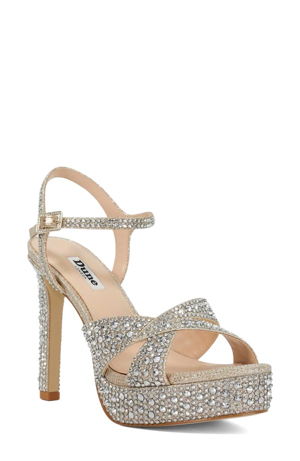 デューンロンドン レディース シューズ ヒール プラットフォーム サンダル アンクル Dune London Mayve Ankle Straplatform Sandal Gold ゴールド