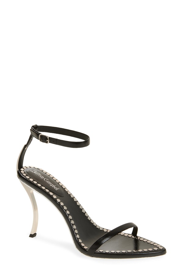 ジェフリー キャンベル レディース シューズ ヒール サンダル アンクル Jeffrey Campbell Obsession Ankle Strap Sandal Black Silver ブラック