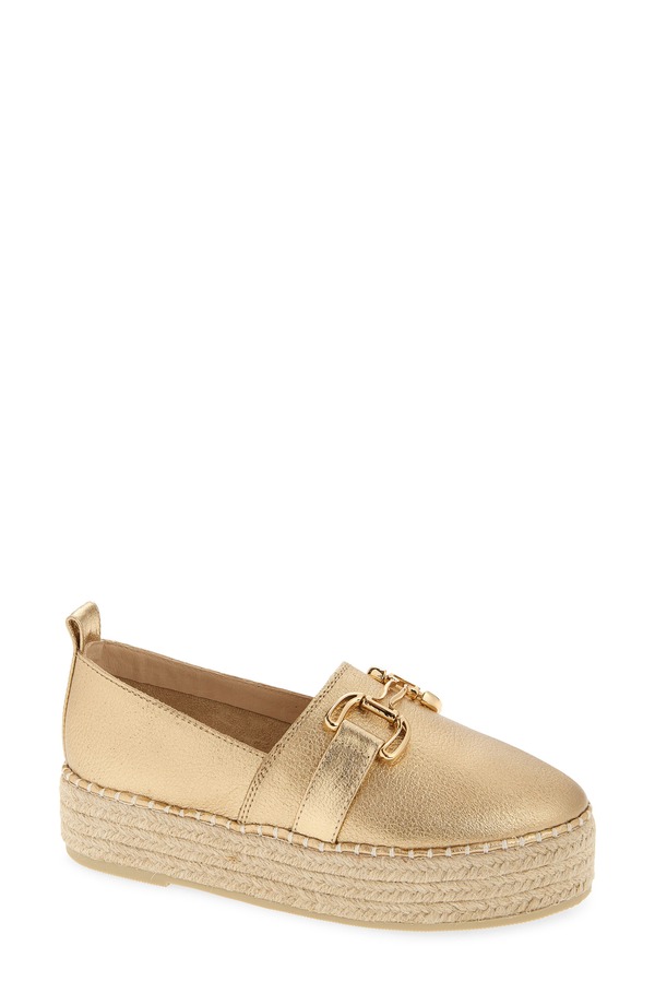 ショコラブルー レディース シューズ サンダル プラットフォーム Chocolat Blu Nabi Platform Espadrille Gold Leather ゴールド|ReVida 店