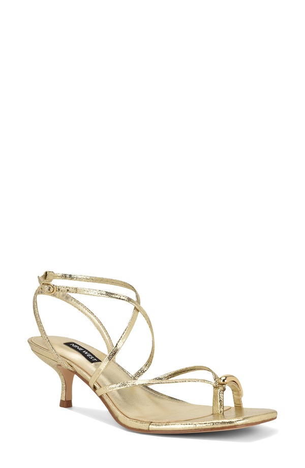 ナインウェスト レディース シューズ 踵 サンダル アンクル Nine West Mays Ankle Strap Sandal Gold ゴールド
