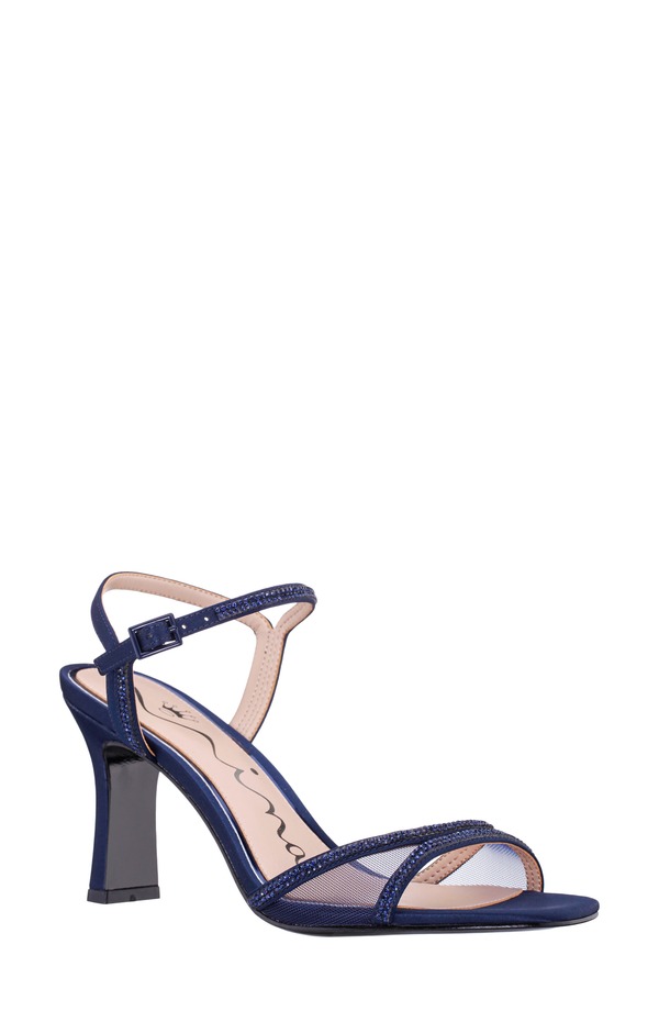 ニナ レディース シューズ 踵 サンダル アンクル Ninadelankle Strap Sandal New Navy 米国海軍