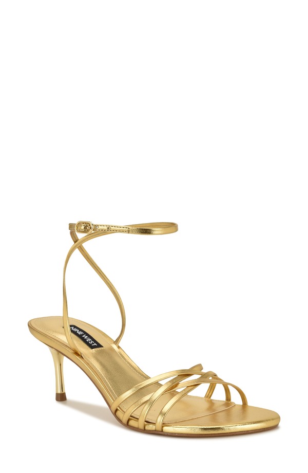 ナインウェスト レディース シューズ 踵 サンダル アンクル Nine West Gazey Ankle Strap Sandal Gold ゴールド
