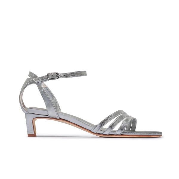 ベルナード レディース シューズ 踵 サンダル Bernardo Footwear Lima Low Heel Sandal Silver しろがね色
