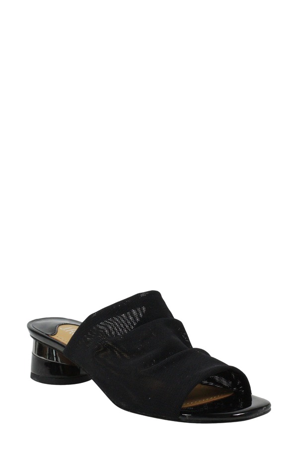 ジェイレニー レディース シューズ ヒール サンダル J. Rene Banan Block Heel Sandal Black Stretch Fabric ブラック｜ReVida 店 18,735円