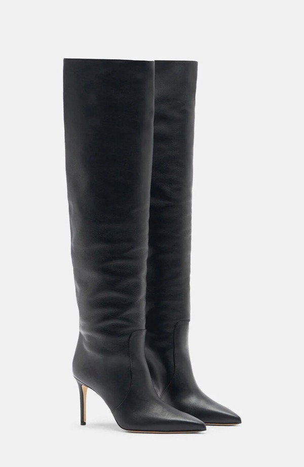 スカロッソ レディース シューズ ブーツ・レインブーツ SCAROSSO Carra Boots Black - Calf 黒いこと
