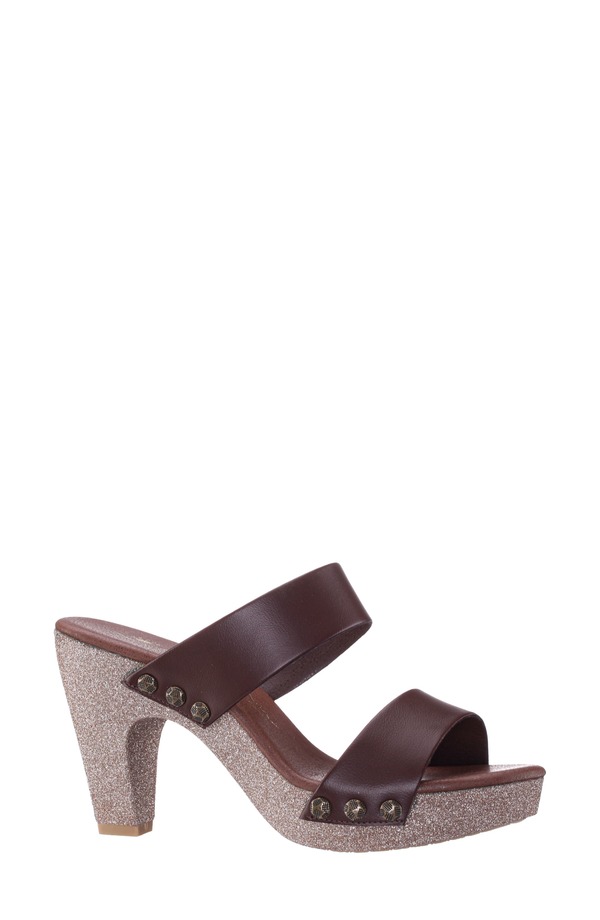 ニナ レディース シューズ ヒール プラットフォーム サンダル Nina Vegas Platform Slide Sandal Coffee コーヒー｜ReVida 店