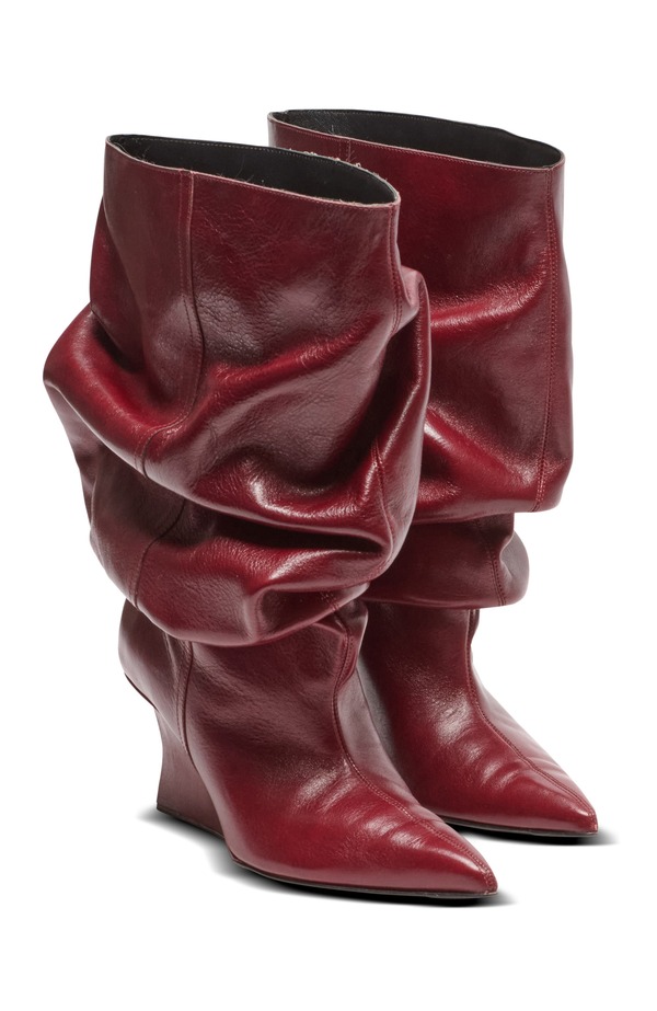 バルマン レディース シューズ ブーツ・レインブーツ アンクル Balmain Wedge Ankle Boots Brown 赤銅色