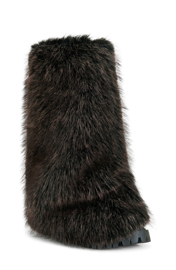 アザレア ワン レディース シューズ ブーツ・レインブーツ AZALEA WANG Lisboa Cuffed Faux Fur Bootie Brown ブラウン|ReVida 店