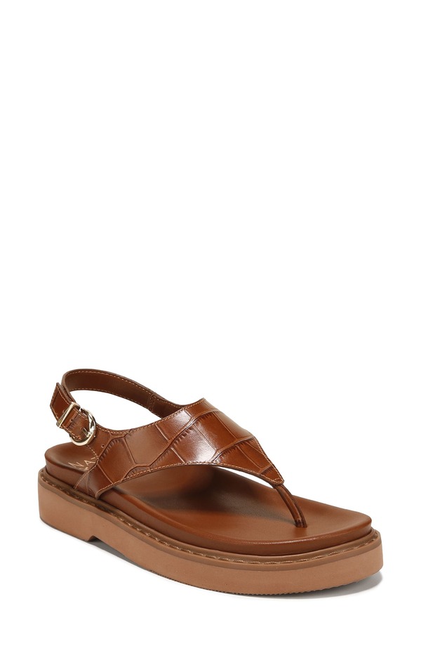 27 エディット ナチュラライザー レディース シューズ ヒール プラットフォーム サンダル 27 EDIT Naturalizer Laurel Slingback Platform Sandal Caramel Brown Croc Embossed ブラウン|ReVida 店