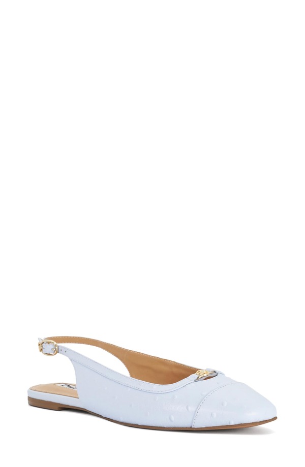 デューンロンドン レディース シューズ サンダル キャップ Dune London Hanna Slingback Cap Toe Flat Blue ブルー｜ReVida 店