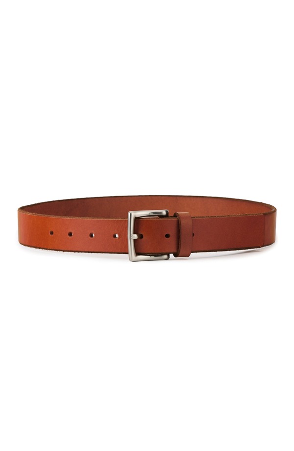 エズラアーサー レディース アクセサリー ベルト レザー Ezrarthur Essential American Made Leather Belt Cognac And Nickel｜ReVida 店