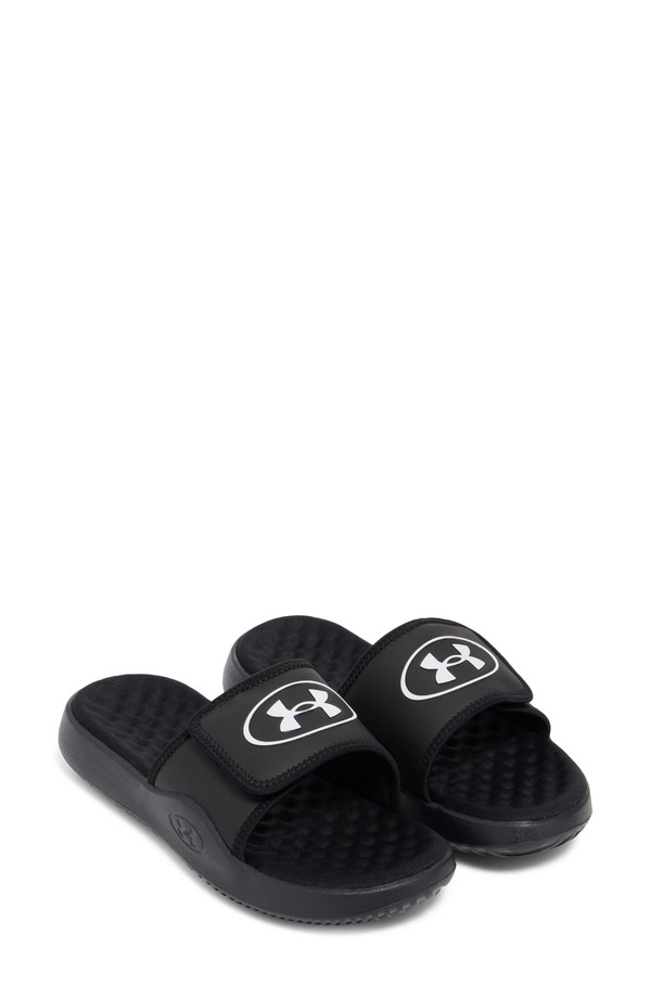 アンダーアーマー レディース シューズ 踵 サンダル Under Armour UA Ignite Pro 8 Wateresistant Slide Sandal Black White 白いこと